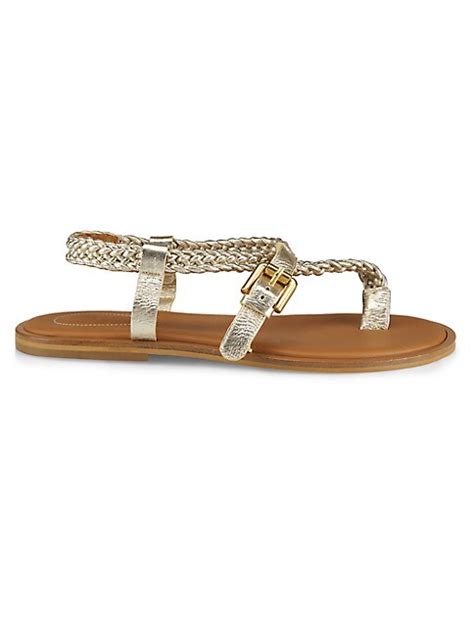 See by Chloé Nola Braided Metallic Sandals 